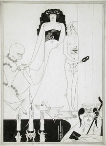 Enter Herodias. Illustratie voor Salome door Oscar Wilde