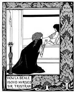 Hoe La Beale Isoud Sir Tristram verpleegde. Illustratie bij het boek Le Morte d