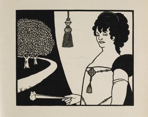 Madame Rejane, uit een boek met vijftig tekeningen door Aubrey Beardsley