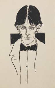 Portret uit een boek met vijftig tekeningen