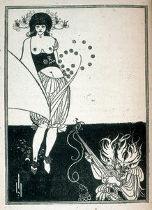 Salome, illustratie van het toneelstuk geschreven door Oscar Wilde door Aubrey Beardsley