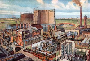Gasplant, ca. 1880 (illustratie) door August (after) Dressel