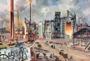 Staalindustrie in Duitsland, ca. 1880