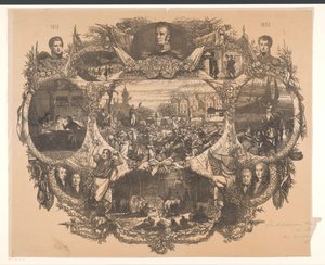 Gedenkplaat bij de novemberfeesten in 1863 door August Allebe