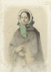 Portret van Theresia A. A. Allebé door August Allebe