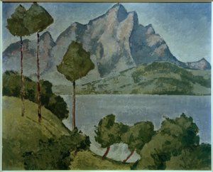 Vierwoudstrekenmeer met Pilatus door August Babberger