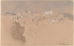Ariccia gezien vanaf een vallei