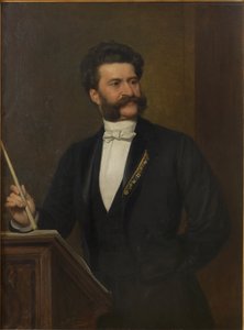 Portret van Johann Strauss 1825-1899, 1888