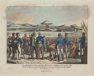 Het grote feest van de drie geallieerde vorsten in Teplitz Teplice op 2 september 1813