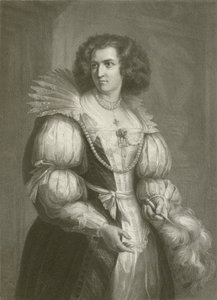 Gravin Terzky (gravure) door August Friedrich Pecht