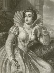Julia Imperiali (gravure) door August Friedrich Pecht