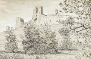 Uitzicht op de Ruïnes van Kasteel Rakvere, 1828