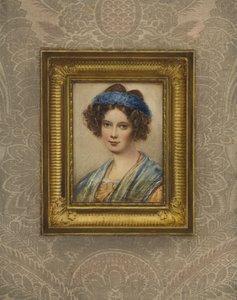Portret van de vrouw van Ludwig von Borstell door August Grahl
