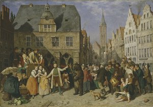 Een Dansende Beer, 1865 door August Jernberg