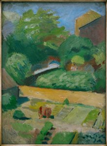 Uitzicht op de Buren Tuin (Bonn) door August Macke