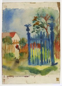 Tuinpoort door August Macke