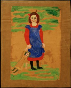 Kind met pop door August Macke
