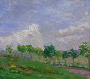 Landschap bij Kandern door August Macke