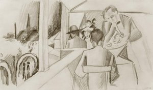 Luchtschipcafé door August Macke