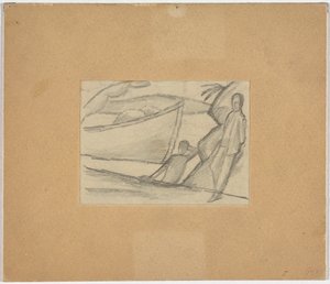 Mannen aan de Oever door August Macke