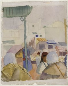 Markt in Tunis II door August Macke