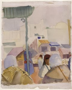 Markt in Tunis (II). 1914 door August Macke