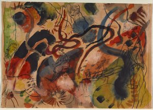 Persiflage op de Blauwe Ruiter door August Macke