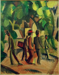 Promenade in bruin en groen