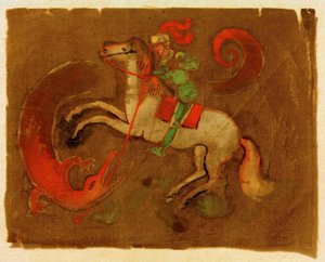 Ridder Georg en de draak door August Macke