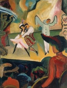 Russisch ballet I. 1912 door August Macke