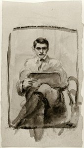 Zelfportret, tekenend