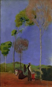 Wandelaars door August Macke
