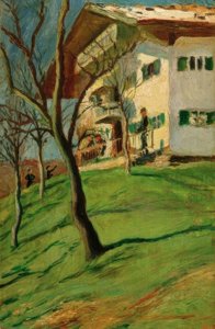 Ons huisje in Tegernsee door August Macke