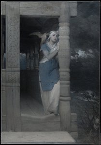"Ingeborgs klaagzang", illustratie voor een nieuwe uitgave van de „Saga van Frithiof“ door Esaias Tegnér, verschenen in 1888 door August Malmström