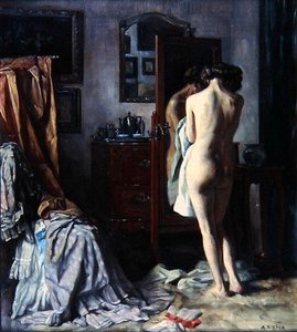 Het Boudoir, c.1910 door August Rieper