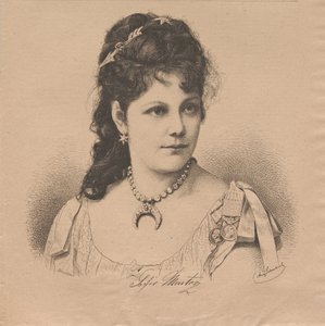 Portret van pianist en componist Sophie Menter 1846-1918, 1883 door August Schubert