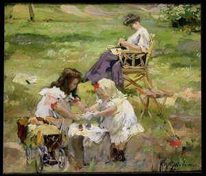De picknick door August Willem van Voorden