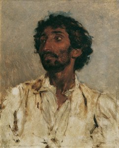 Borstbeeld van een zigeuner door August von Pettenkofen