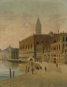 Riva dei Schiavoni Venetië door August von Siegen