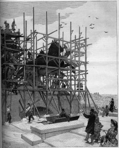 Arc de triomphe de Paris: huidige staat van de bouw van de sculptuur van Alexandre Falguiere of Triomphe de la Republique