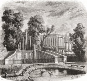 Le Petit Trianon in Versailles, Frankrijk, 19e eeuw door Auguste Allonge