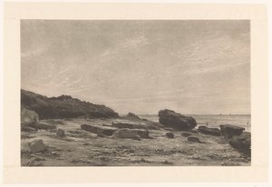 Rotsachtige kust door Auguste Allonge