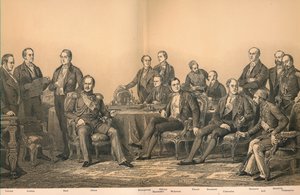 Het congres van Parijs in 1856 door Auguste Blanchard