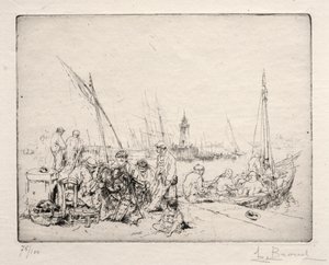 De Nettenreparateurs door Auguste Brouet