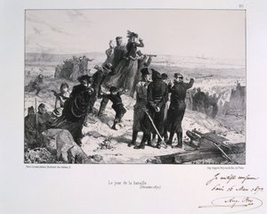 De dag van de slag, Beleg van Parijs, Frans-Duitse Oorlog, 1870-1871 door Auguste Bry