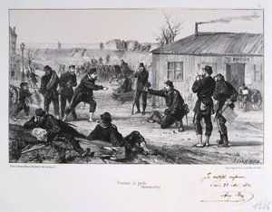 Pendant la garde, Beleg van Parijs, Frans-Pruisische Oorlog, november 1870 1872 door Auguste Bry