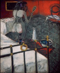 Naakt met koperen bed door Auguste Chabaud