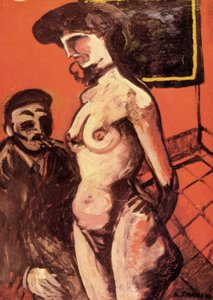 Prostituee met klant door Auguste Chabaud