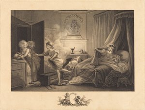 Mijn hemd brandt door Auguste Claude Simon Legrand after Jean Honoré Fragonard