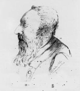 Portret van beeldhouwer Auguste Rodin